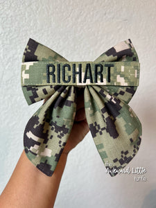 Name Tape Embroidered Fable Military Bow