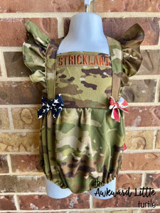 Patriotic Military Romper (Army, Air Force, Marine Corp, Navy)