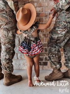 Patriotic Military Romper (Army, Air Force, Marine Corp, Navy)