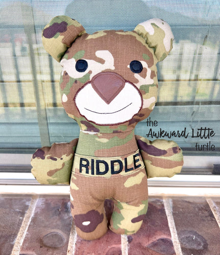 Plush Military Teddy